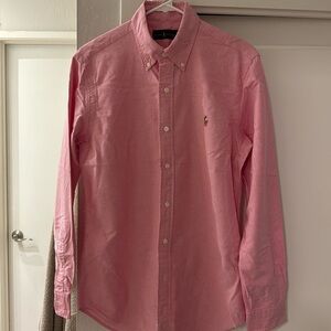Ralph Lauren Men Pink Oxford Dress Shirt Size S